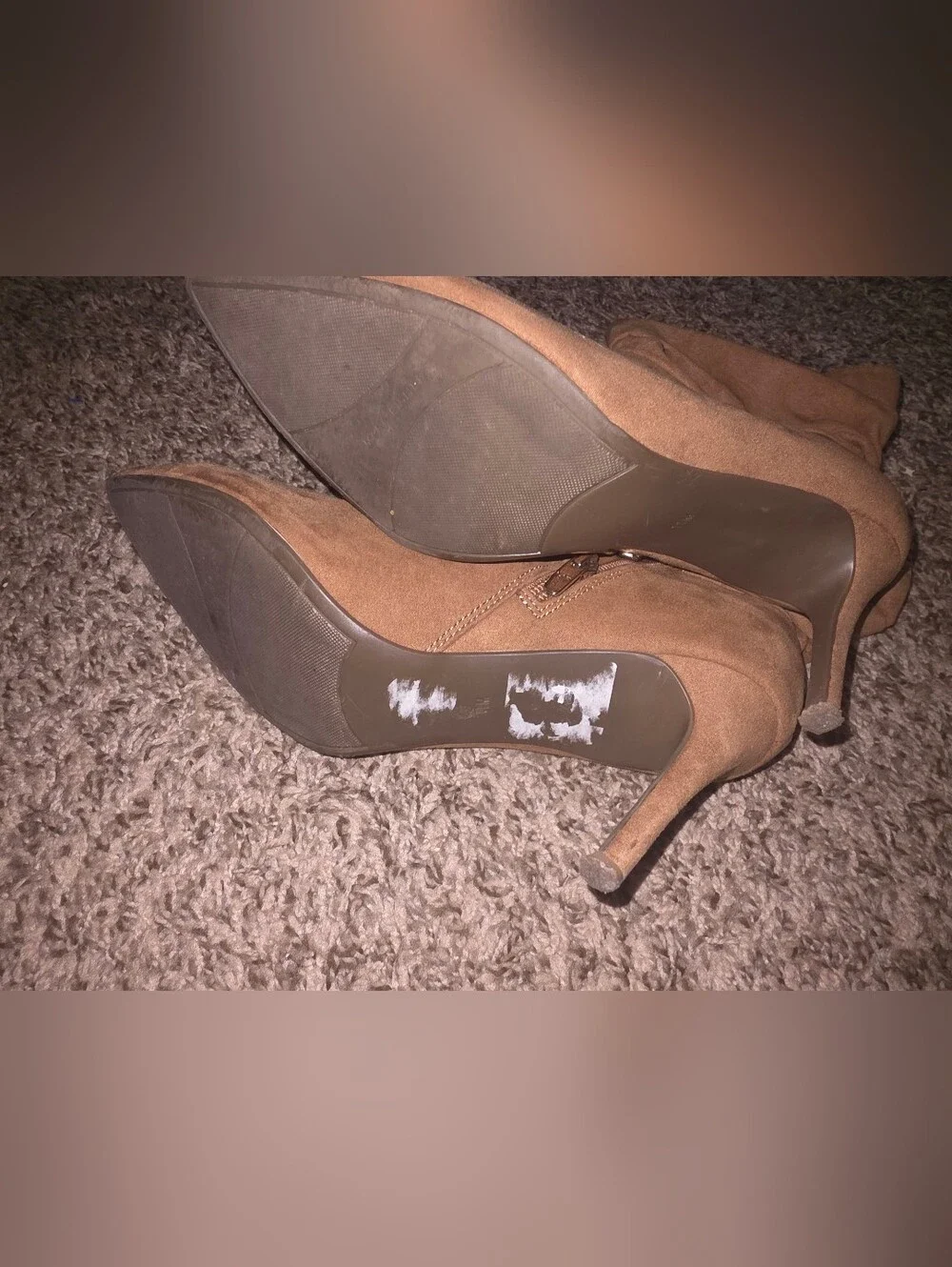 Suede Pointed Toe Stiletto Heel Ankle Boots